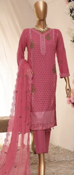 Pakistani Original Schick Chiffon Stitched 2 Pcs _ Megenta 